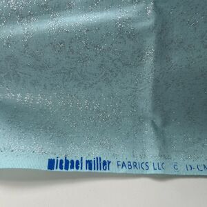 Michael Miller Fairy Frost Blue Shimmery Cotton Quilting Fabric 22 X 42 CM0376